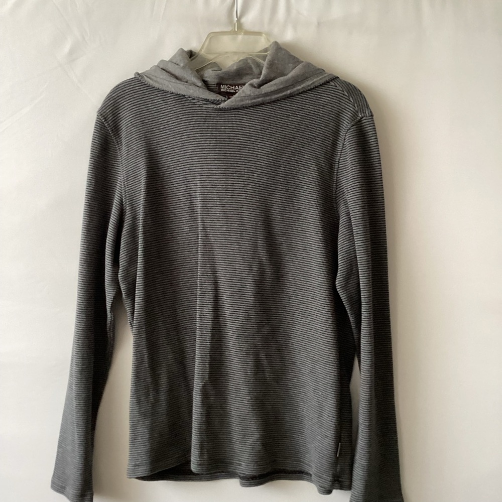 Michael Michael Kors long sleeve Men's Gray Striped Sweater